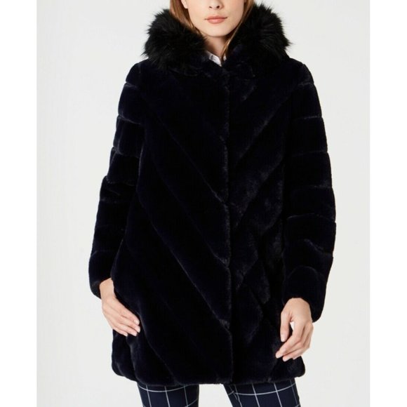 Calvin Klein Jackets \u0026 Coats | Calvin Klein Women's Faux-Fur Teddy Coat, Size L, Nwt | Color: Blue | Size: L | Afabargains2015's Closet